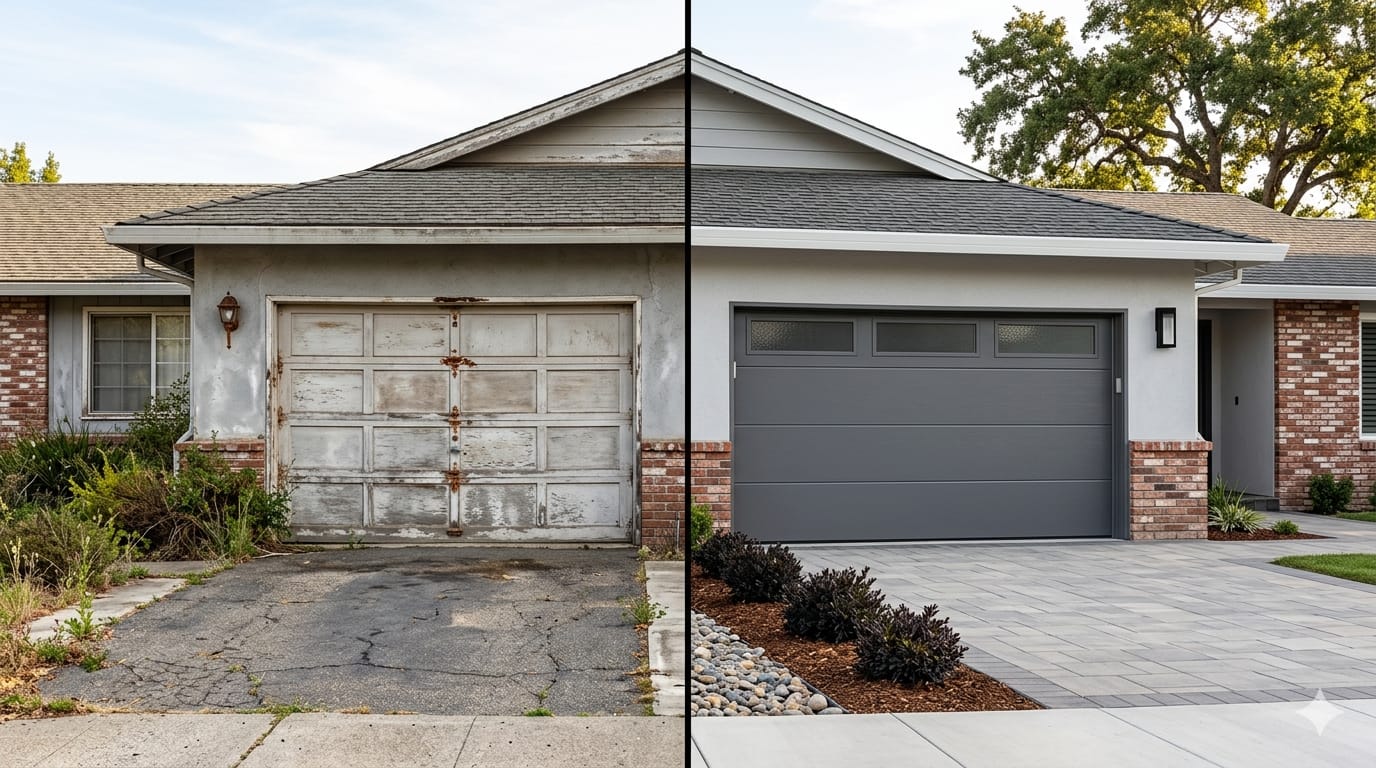 Modern garage door